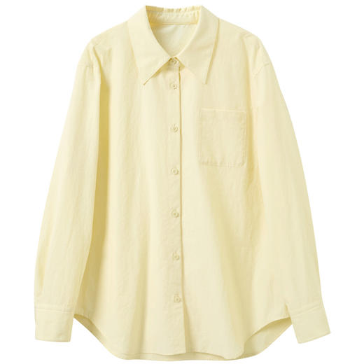 【六好通勤衬衫】三彩2026春季新款职场OL衬衫中长宽松长袖衬衣Z 商品图4