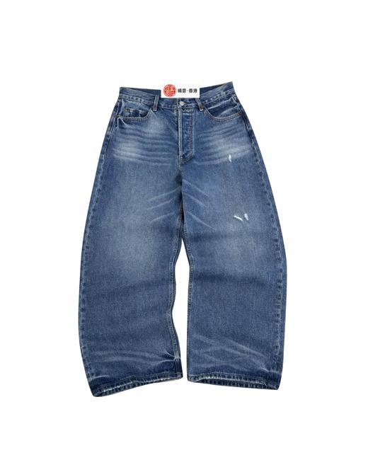 男款破损牛仔裤长裤la001 商品图0