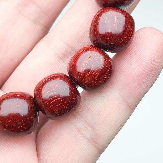 【青山特惠】12*13mm17颗5星180度大龙鳞小叶紫檀手串 t12 商品图3