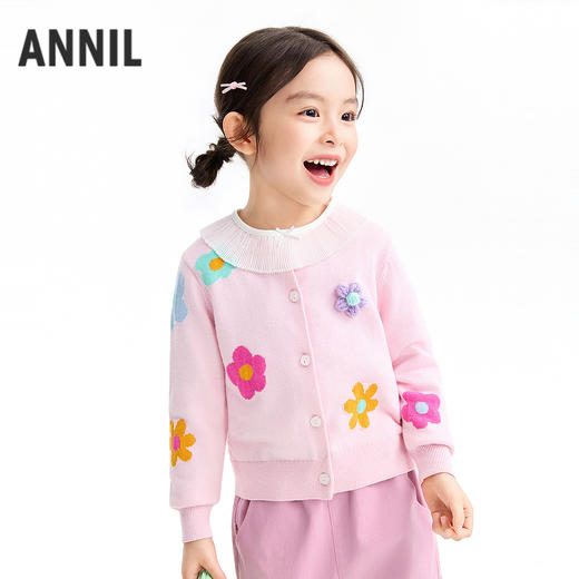 【实体店同款】女童针织开衫春季新款安奈儿童装XG614033 商品图1