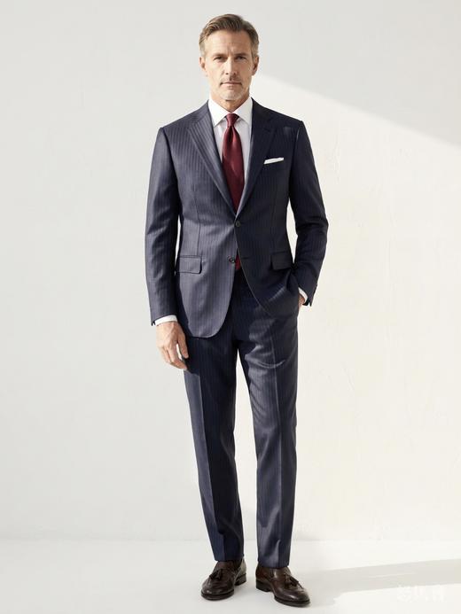 「45款可选」Scabal Londoner 伦敦人 Super 140's 澳洲美丽诺羊毛全麻衬西装套装 商品图0