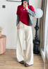 雅y同款米白色高腰直筒牛仔裤012a 商品缩略图4