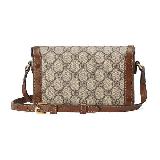 【二】GUCCI 古驰 中性 Horsebit 1955系列 GG Supreme帆布 迷你单肩包 混色 699296 92TCG 8563 商品图2