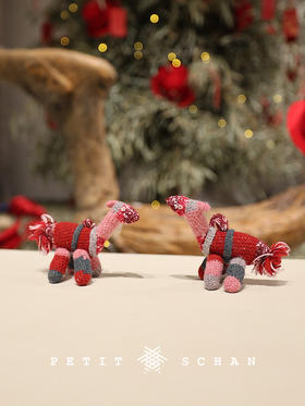 3000积分兑换 PETIT SCHAN小闪 神马 手工编织羊毛小马包挂