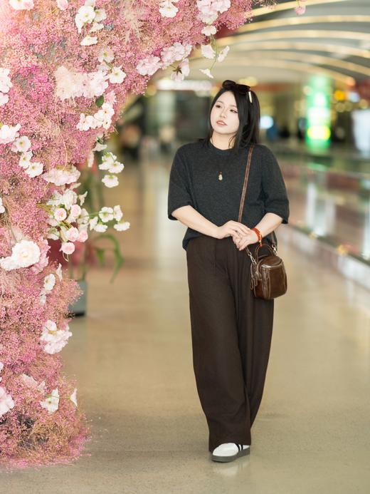 一周发货【100%绵羊毛 中袖针织衫】【正码正拍】高级感慵懒风，超舒适羊毛，纯羊毛衫中袖毛衣，巨软极简圆领百搭 商品图5