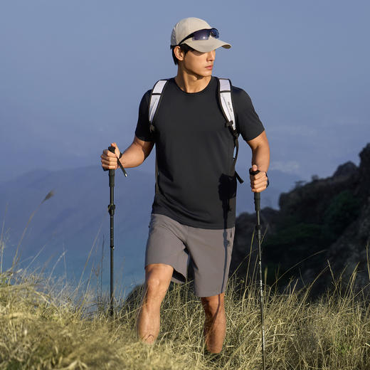 伯希和户外速干T恤26新款男士抑菌排汗防晒短袖轻量徒步登山上衣 商品图4