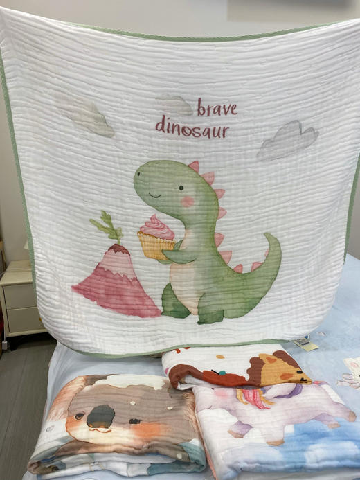 松植屋六层超柔毯 110*110cm A类母婴级，空调毯子 ，午睡毯，洗澡浴巾，质感超级柔软 商品图2