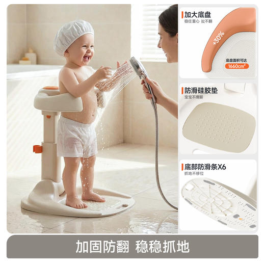 【春日趣玩FUN】曼龙mloong宝宝站立式洗澡神器婴儿沐浴洗头洗澡壁挂式洗澡架 商品图5