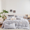 轻奢全棉磨毛刺绣四件套【悠梦嘉居轻奢全棉磨毛刺绣四件套YJ1569 全棉磨毛面料，刺绣工艺，轻奢风大版纯色，时尚高档，适合1.5/1.8床使用，典雅灰】 商品缩略图0