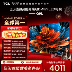 TCL电视 65Q9L 65英寸 QD-Mini LED 华星高阶HVA屏 万象分区 绚彩XDR 4500nits 超薄电视