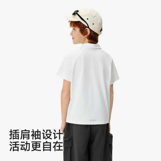 【3A抗菌+舒爽凉感】英氏儿童T恤男童春夏短袖T恤女童休闲上衣POLO衫 商品图3