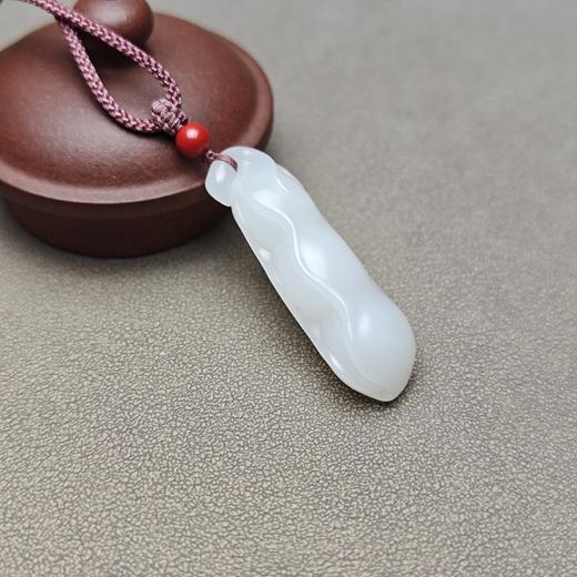 新疆和田玉且末料羊脂玉超白大气福豆 126-11 商品图2