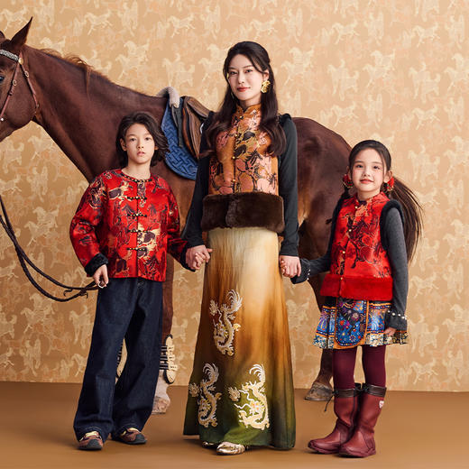 亲子装 年服 大展鸿图马甲 商品图0