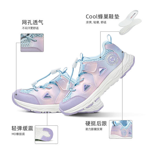 泰兰尼斯春款小童段超大网孔透气运动鞋T01X5A7208 商品图3