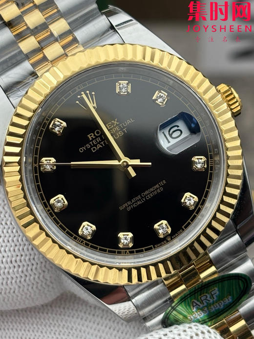 ARF劳力士日志型41mm 间金黑盘钻面 丹东3235机 五珠链 904L钢 男士腕表 商品图2