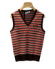 女款V领条纹针织马甲背心ho017 商品缩略图0