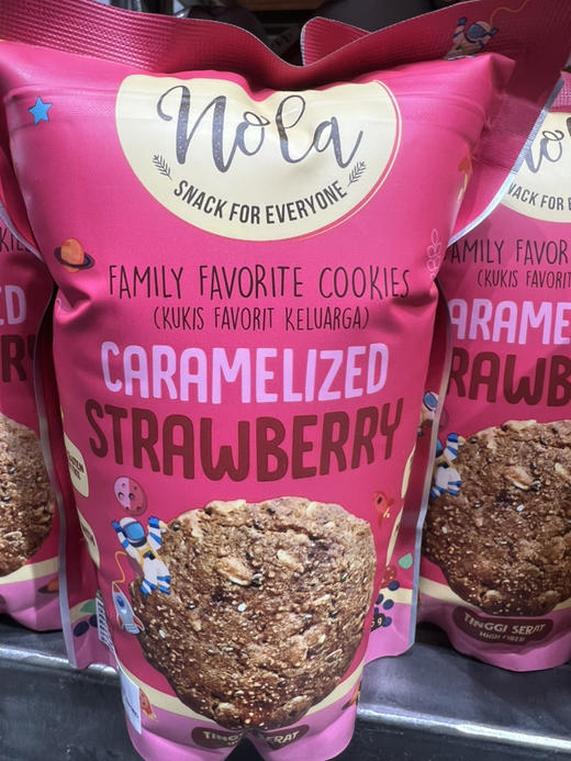 脆能乐焦糖草莓味饼干75g 商品图0