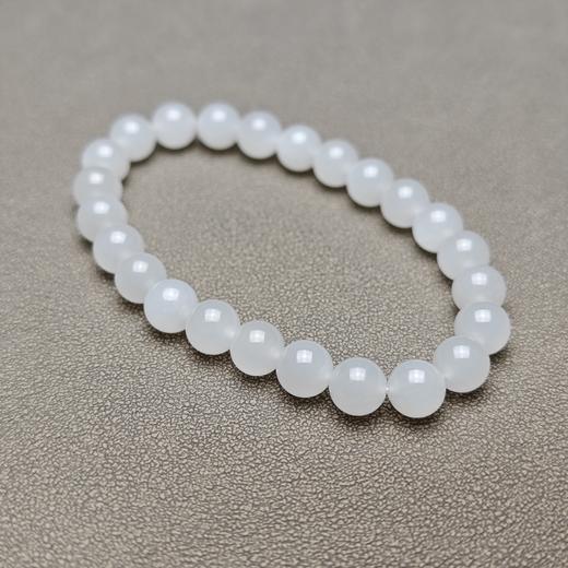 和田玉青海羊脂玉冰底小手串 126-16 商品图11