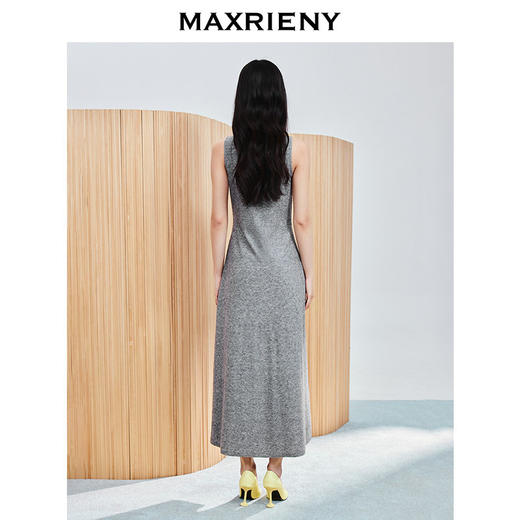 【商场同款】MAXRIENY小雏菊背心吊带连衣裙绣花珍珠优雅长裙25夏(货号:MC86DR057) 商品图3