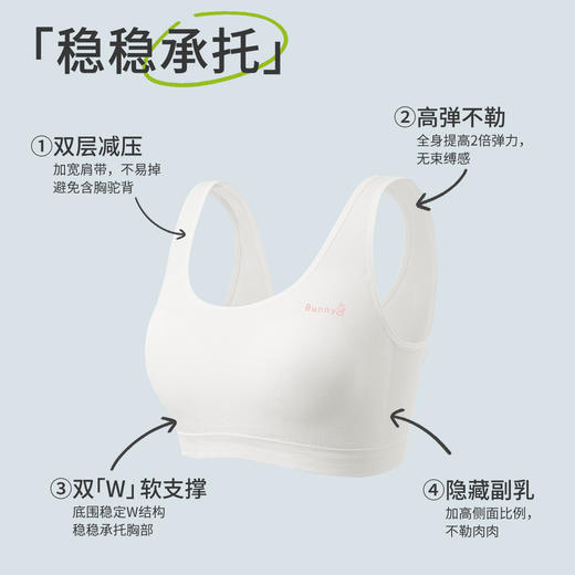 春节不打烊【大码系列❗️加大弹力】少女内衣加大码发育期肉肉女孩15岁初中高中文胸学生运动防震背心。jc 商品图1