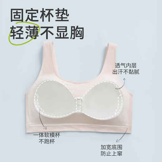 春节不打烊【大码系列❗️加大弹力】少女内衣加大码发育期肉肉女孩15岁初中高中文胸学生运动防震背心。jc 商品图3