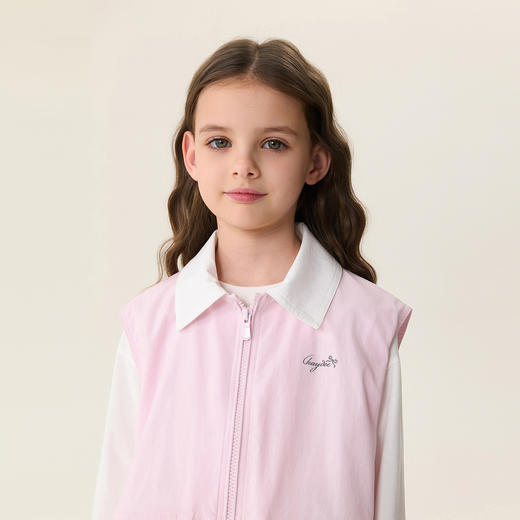马克珍妮甜酷花苞女童翻领速干马甲2026年春装新款560108 商品图3