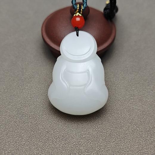 精品！新疆和田玉且末料羊脂玉饱满弥勒佛 126-3 商品图3