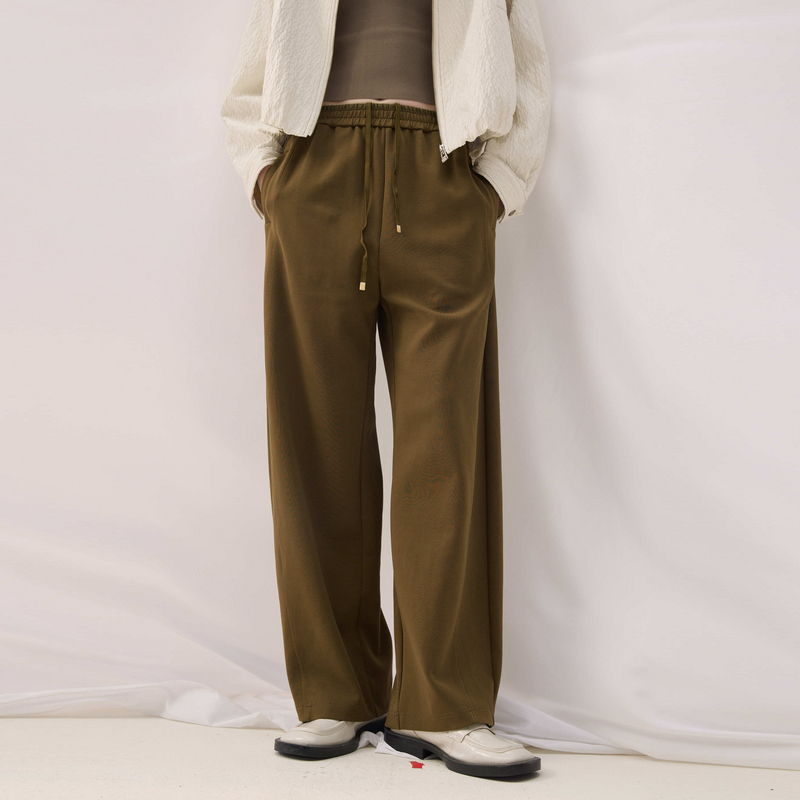 谜底休闲裤长裤2026春季新品松紧腰显瘦显高百搭裤子女261MK0070