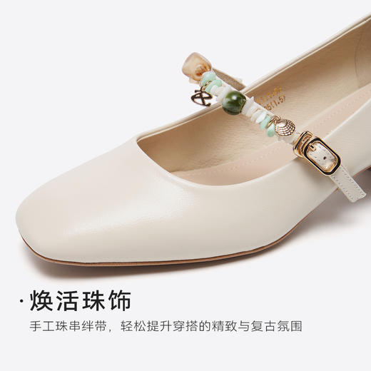 星期六26春新款珠光方头玛丽珍鞋SSE1111052 商品图11