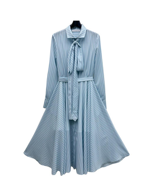 女款腰带条纹连衣裙la010 商品图0