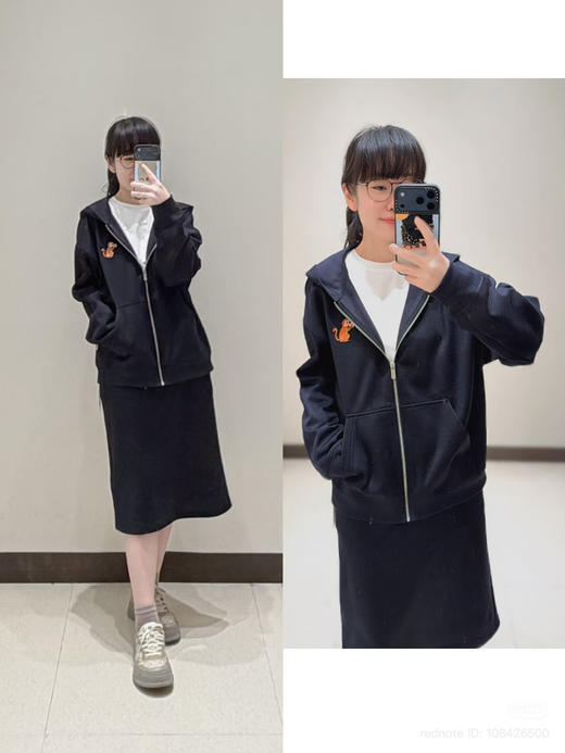 126-3排他性独家圆正 小禾 马上封侯 羊毛复合针织布 高密薄绒 开衫外套/直筒裤/半身裙 商品图5