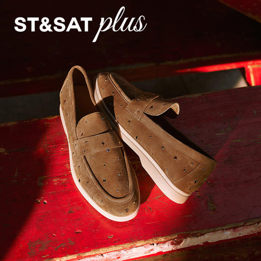 【万步系列】星期六26春新款法式彩钉一脚蹬乐福鞋SSE1111172 商品图1