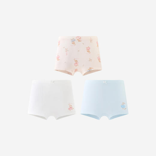 【10A抗菌+精梳棉】英氏儿童内裤女童男童平角内裤四季可穿三角内裤3条装 商品图4