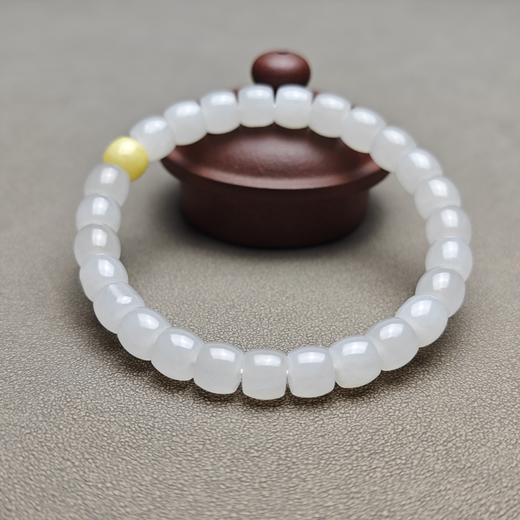 和田玉青海羊脂玉冰底小手串 126-16 商品图14