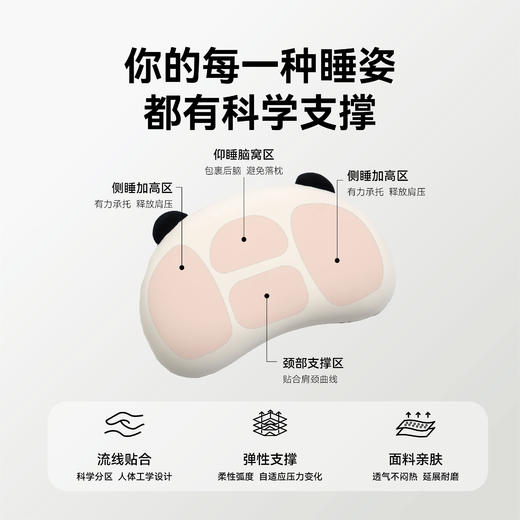 代字行 |  新原熊猫枕  舒适设计 商品图2