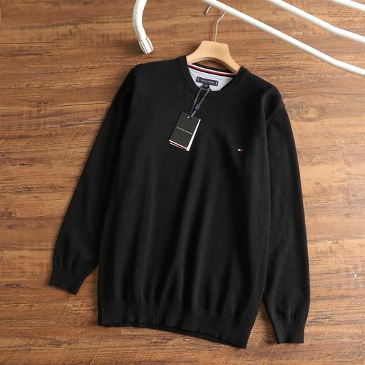 跨年售后 汤米秋冬季男士纯棉圆领打底衫毛衣线衣 tuo 340339 商品图2