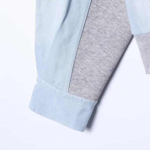 56017SDSA春夏新款痞帅男装韩版潮牌磨白拼接拉链连帽夹克外套百搭时尚 商品图4