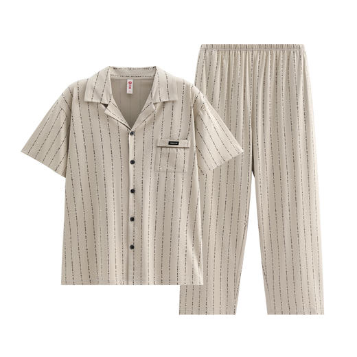 （合作款）芬腾新款男士夏季睡衣纯棉短袖长裤家居服套装yc0209003 商品图0