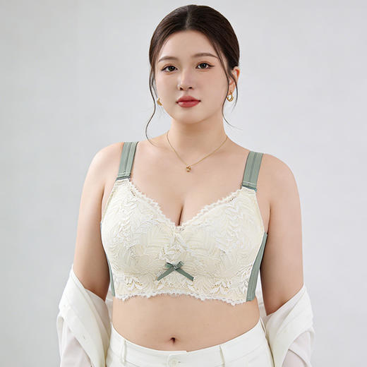 【下架】D2-【109元2件】【B-F杯】【大胸显小.乳胶款】内衣女薄款无钢圈调整型胸罩杯收副乳防下垂文胸 云庭玉立 商品图6