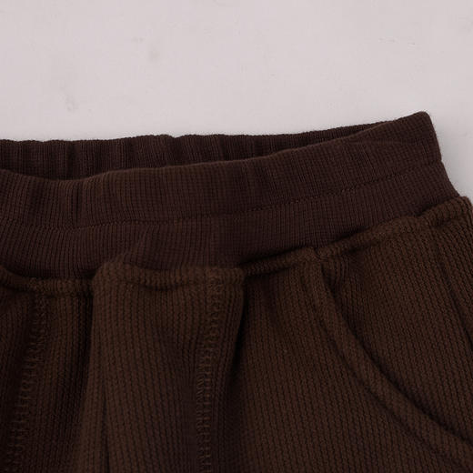 棉果果冬季新品男童卡其色复合羊羔绒保暖加厚针织加绒长裤M402200425757 商品图3