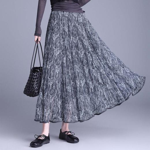 「自」全新升级【铂金会员146/天猫189/差价43】(41914)洛诗琳气质碎花百褶裙2026春季新款显瘦高腰褶皱印花半身裙 商品图3