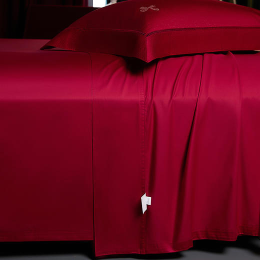 多喜爱 喜玫瑰 80S厚织提花八件套 欢愉于心【B面60S新绒棉】【拉杆箱包装】【蝴蝶结刺绣】【双层拼框工艺】【镂空花边】手感细腻 织物柔软 商品图4