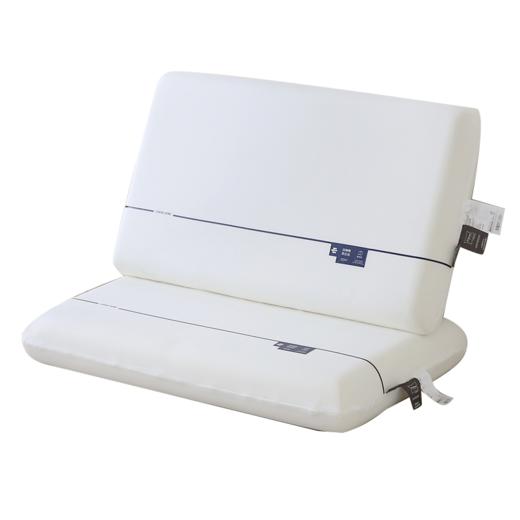 云朵零压记忆枕-单个【悠梦嘉居云朵零压记忆枕，4大贴心设计解决颈椎与睡眠问题，人体工学设计，感温舒压，高低曲线贴合颈部，慢回弹可及时恢复记忆功能，亲肤透气，多巴胺蓝白】 商品图7