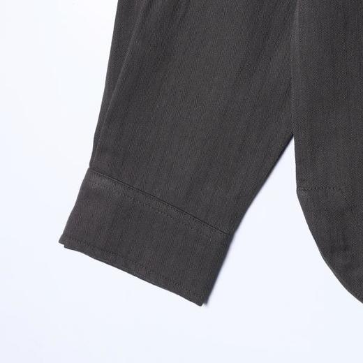 266588SDSA男士春夏新款痞帅男装韩版复古纯色长袖衬衫百搭休闲时尚衬衣 商品图3