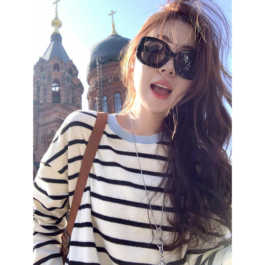 <曾小咸推荐>现货秒杀 ！微信超特价！韩系条纹长袖 日常129.99 立减60 秒杀69.99！！黑色羽绒服 秒杀369.99！！ 商品图3