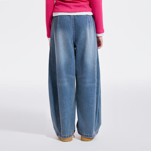 【英氏】【140-170】女童春秋款云朵弯刀牛仔裤 商品图3