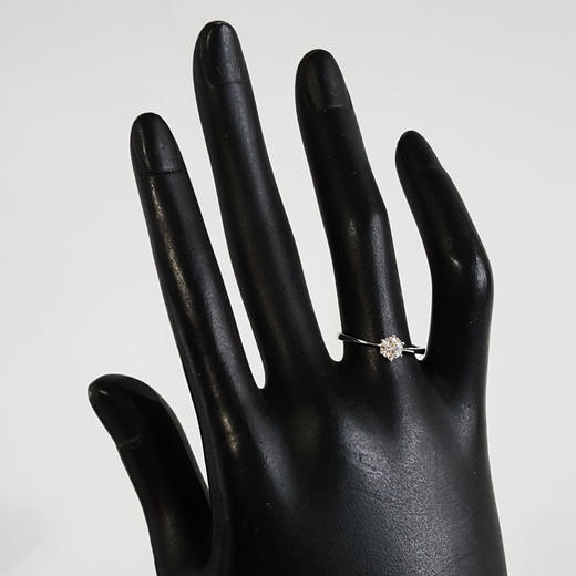 PT950铂金经典简约六爪款0.370克拉钻石戒指14号（戒圈可改）170126NJS09 商品图8