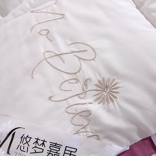 超柔绣花羽丝绒被【悠梦嘉居YB-15111超柔绣花羽丝绒被200*230CM3000克  超柔保暖冬被羽丝绒被，暖白】 商品图7