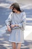HAYES 撞色蕾丝拼接运动休闲抽绳短裙套装 22110 商品缩略图1
