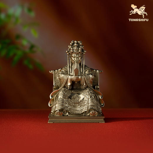 铜师傅 见微系列《威德广济龙王爷》客厅桌面铜菩萨摆件工艺品 商品图1